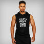 Men Hooded Tank Top New Brand Fashion Cotton High Quality Sports Undershirt Bodybuilding Singlet Fitness Sleeveless Vest Men