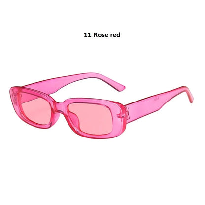 Women's Rectangle Retro Sunglasses Square Designer Small Sunglasses Women Female Sun Glasses Vintage Driving Shades UV400