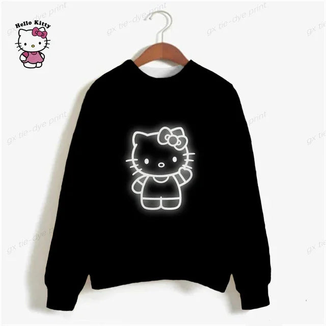 HELLO KITTY Print Sweatshirt