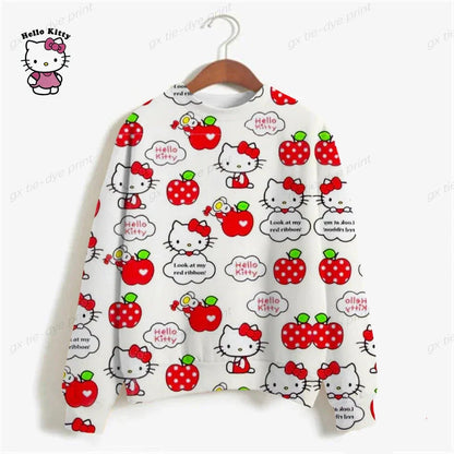 HELLO KITTY Print Sweatshirt