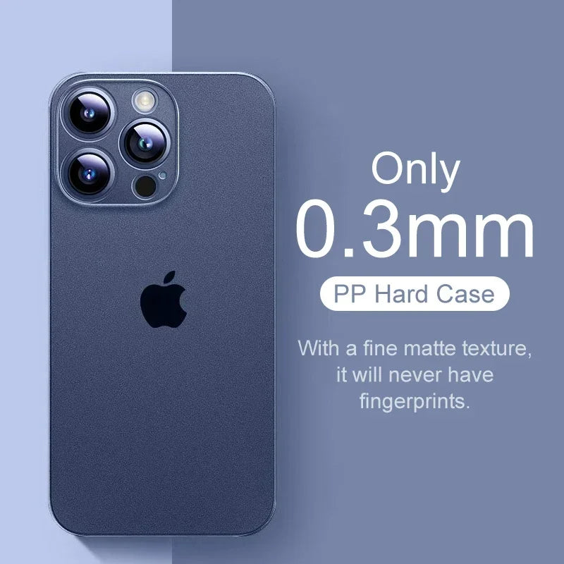0.3mm Ultra Thin Clear Matte PP Hard Ultra Slim Case For Iphone 17 Air 17PRO 16 15 14 13 12 11 Pro Max Shell Silm Back Case