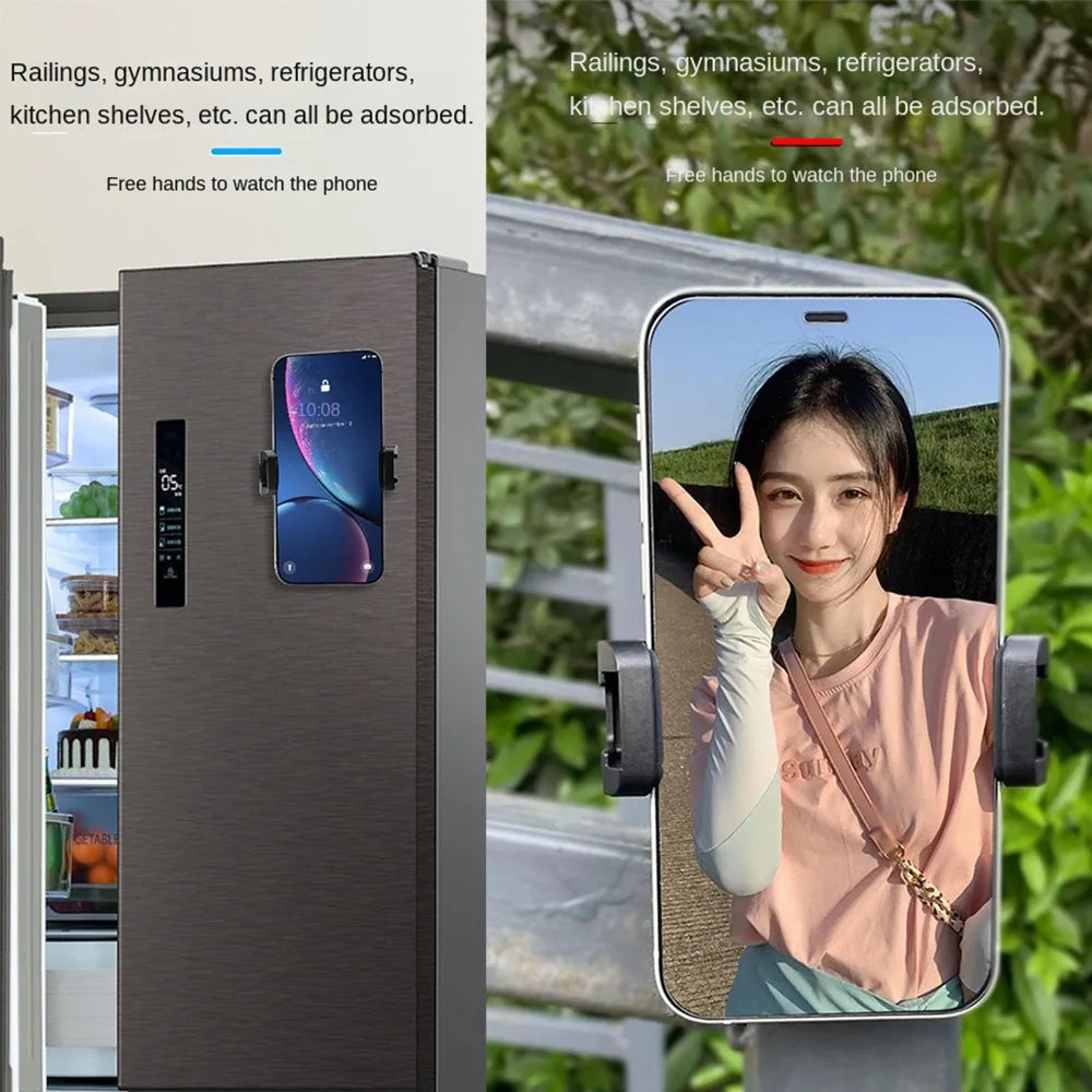 Gym Magnetic Phone Holder Magnet Base Phone Mount for Gym Equipment Tractor Refrigerator Forklift or Any Compatible Smartphones