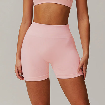 New Summer Runing shorts Seamless Push-up Hip Lift No Awkward Line Yoga Sports Shorts for Women Gym pink High-waisted Yoga short