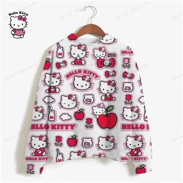 HELLO KITTY Print Sweatshirt