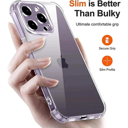 Luxury Shockproof Transparent Case For iPhone 15 14 13 12 11 Pro Max X Xs XR Max 7 8 Plus Bumper Cases