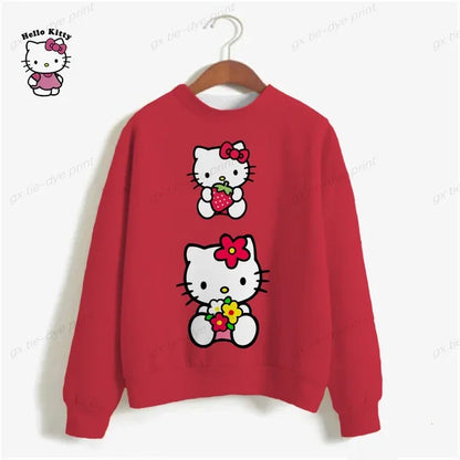 HELLO KITTY Print Sweatshirt