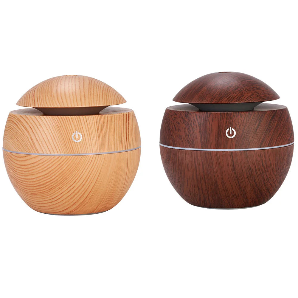 Humidifier Electric Air Aroma Diffuser Wood Ultrasonic Air Humidifier Essential Oil Aromatherapy Cool Mist Maker for Bedroom