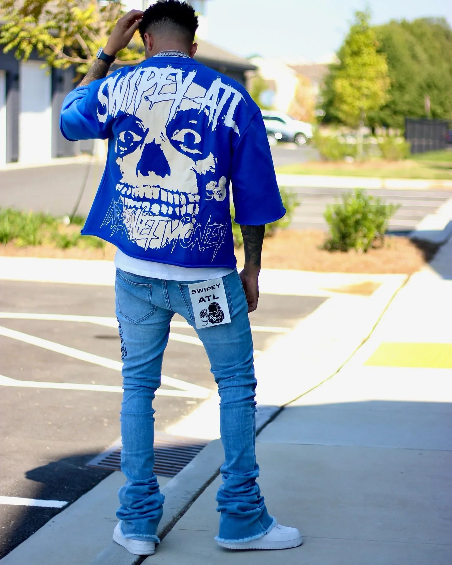 Y2K Vintage Gothic Skull Graphic Print T-Shirt Men Oversized Casual Pure Cotton Short Sleeve Tshirt Streetwear Women Cropped Top