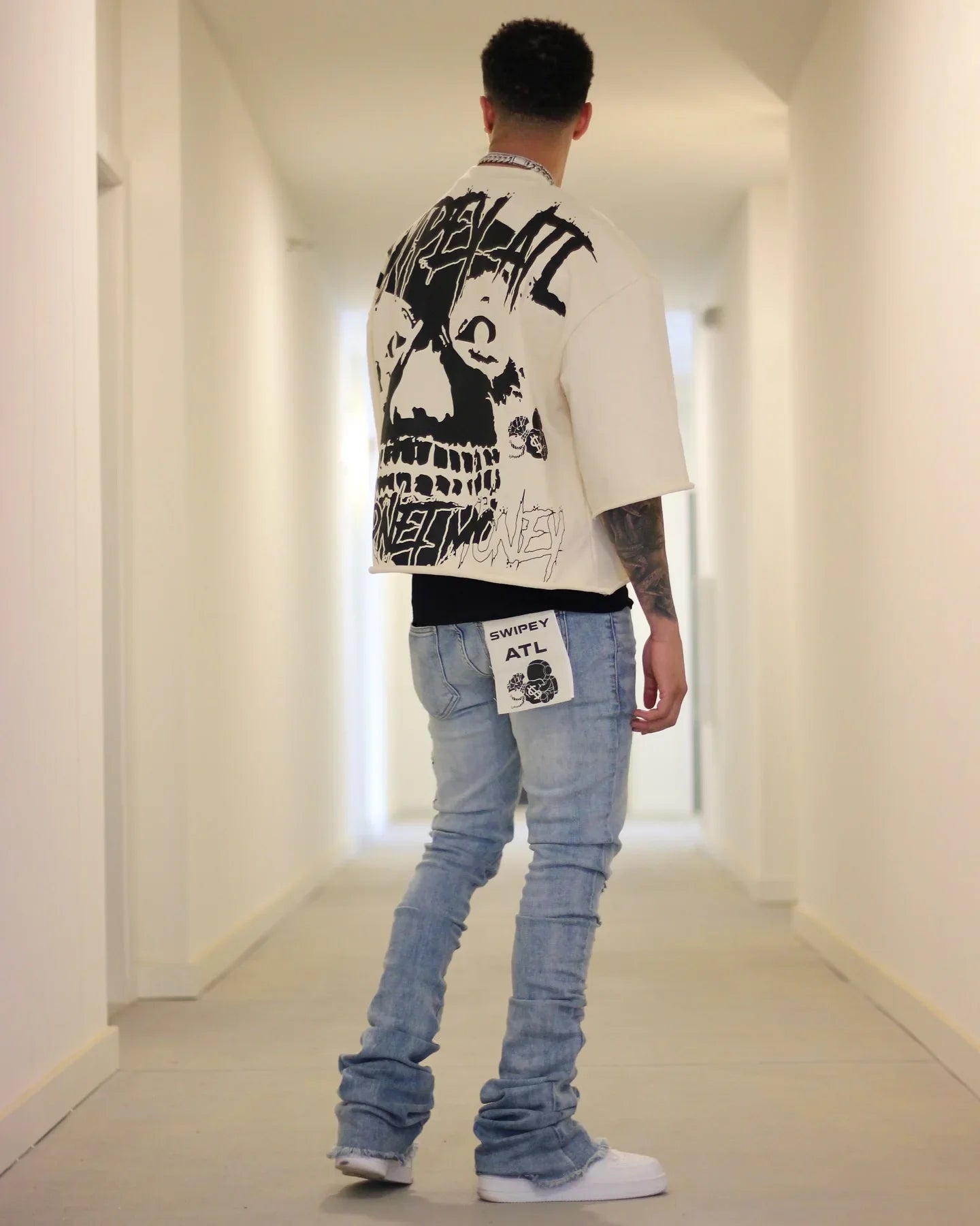 Y2K Vintage Gothic Skull Graphic Print T-Shirt Men Oversized Casual Pure Cotton Short Sleeve Tshirt Streetwear Women Cropped Top